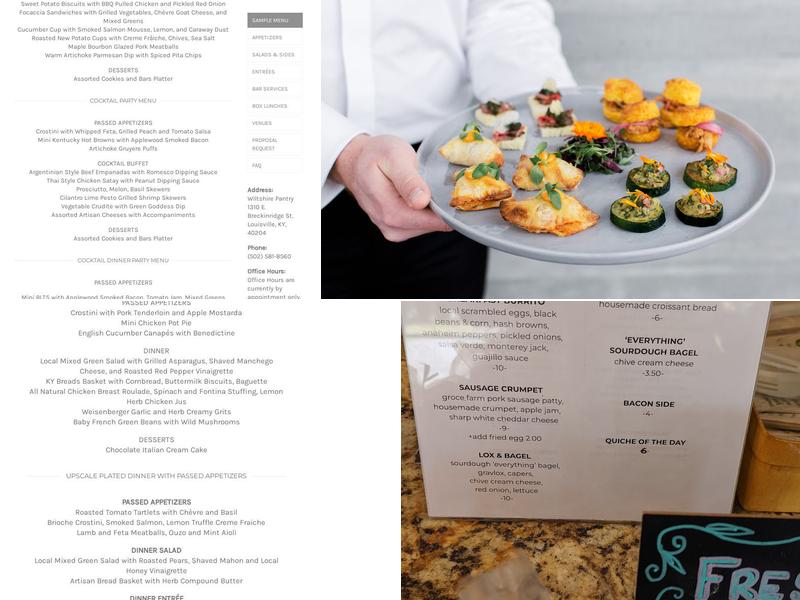 Wiltshire Pantry Catering Menu