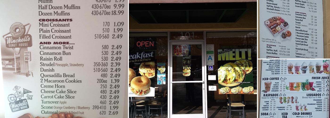 Winchell's Donut House Menu