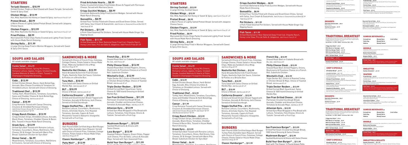 Winchell's Pub & Grill Menu