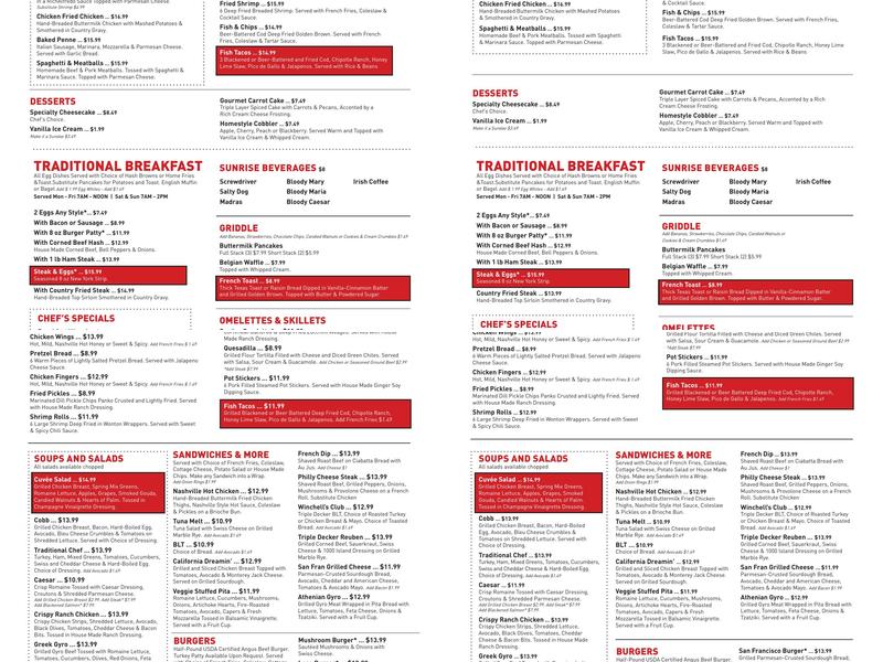 Winchell's Pub & Grill Menu