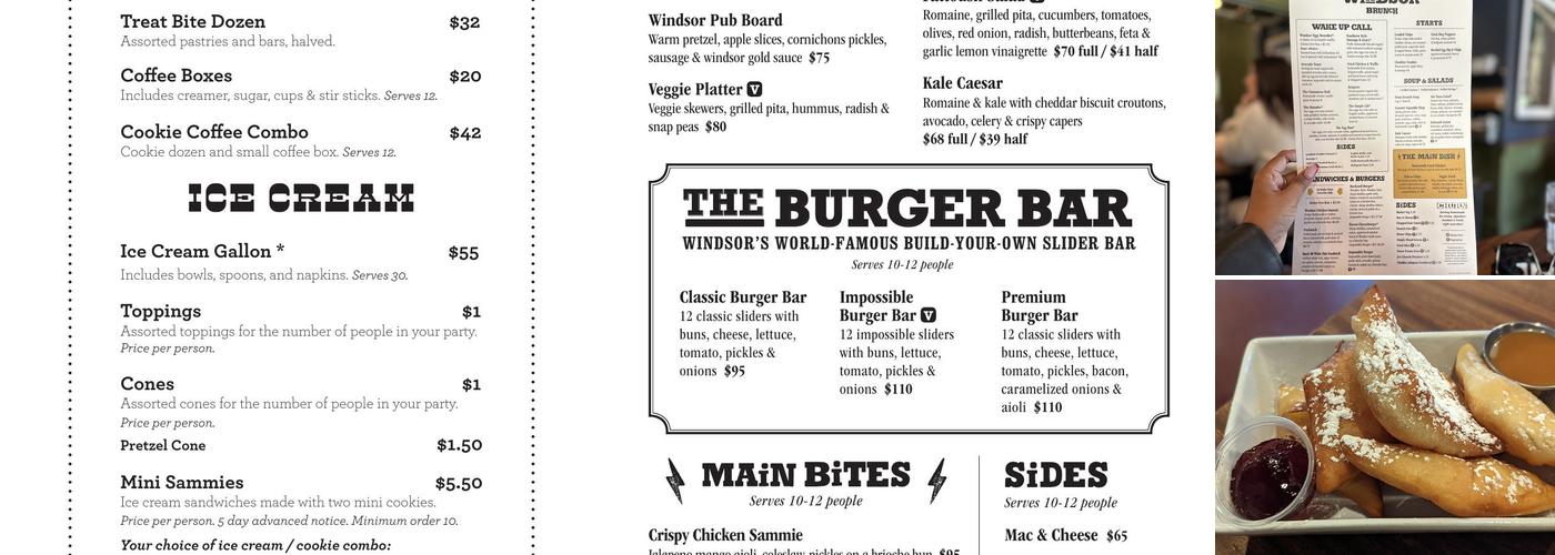 Windsor Menu