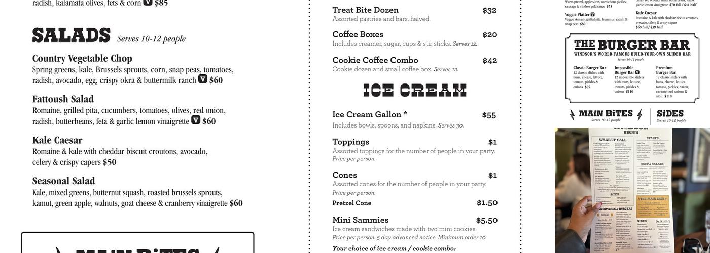 Windsor Menu