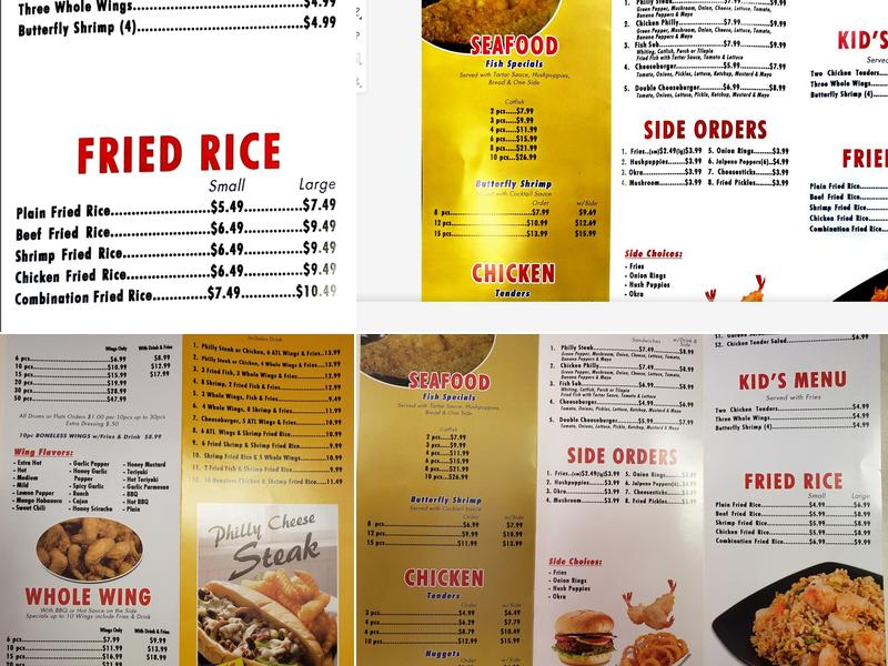 Wing City Menu