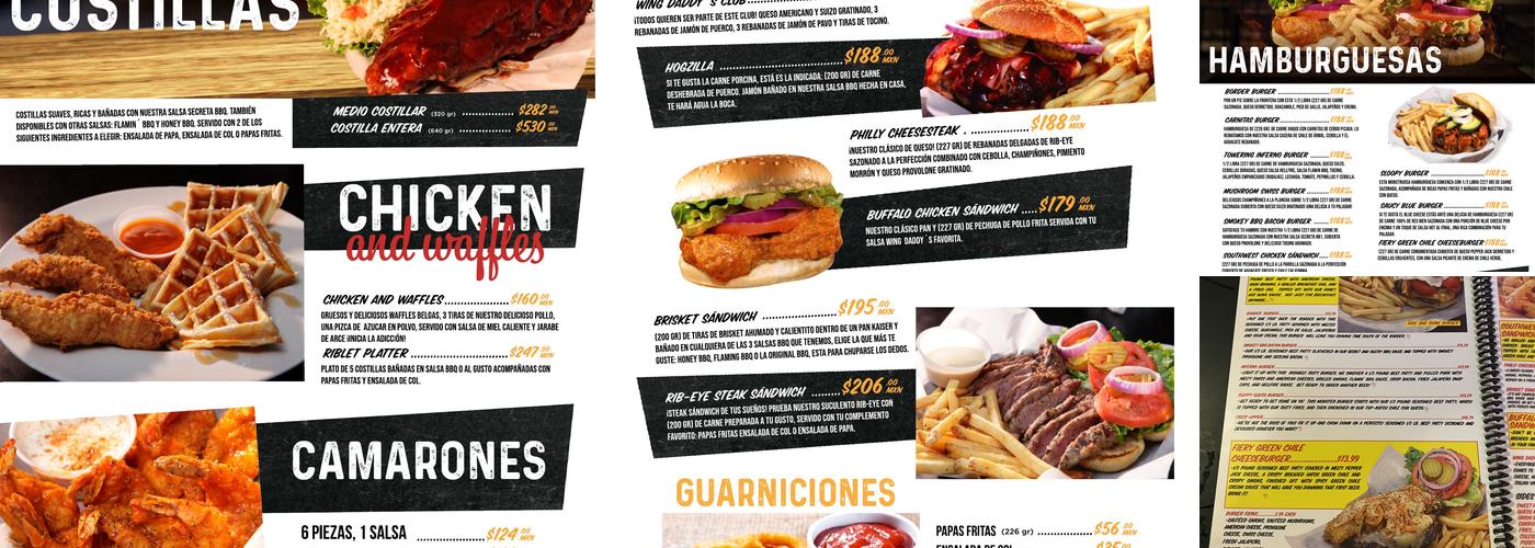 Wing Daddy's Sauce House Menu