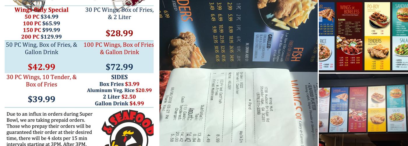 Wing Hut Menu