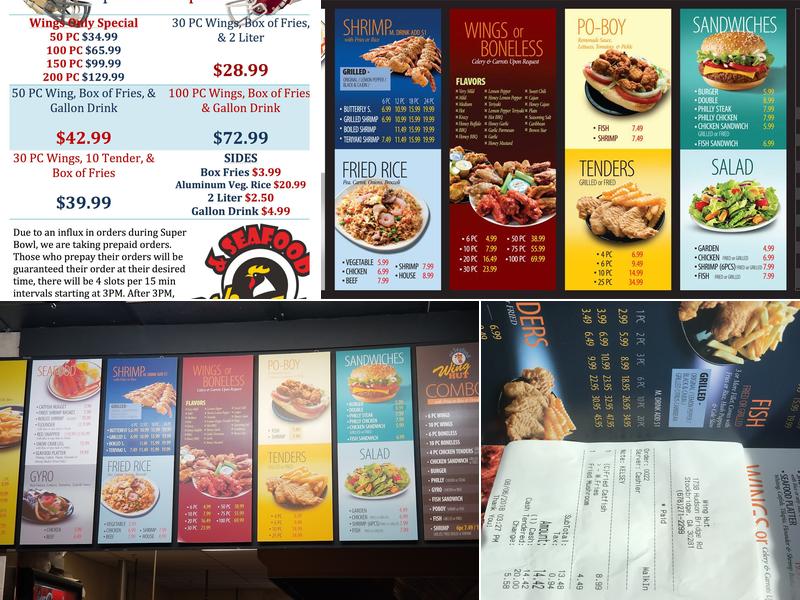 Wing Hut Menu
