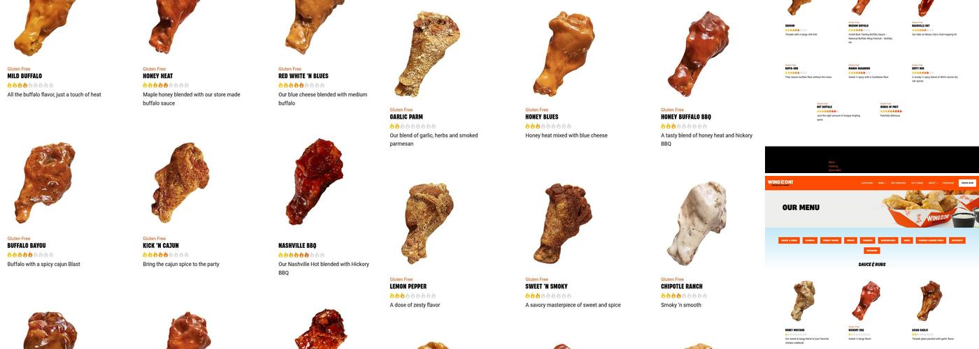 Wing It On! Menu
