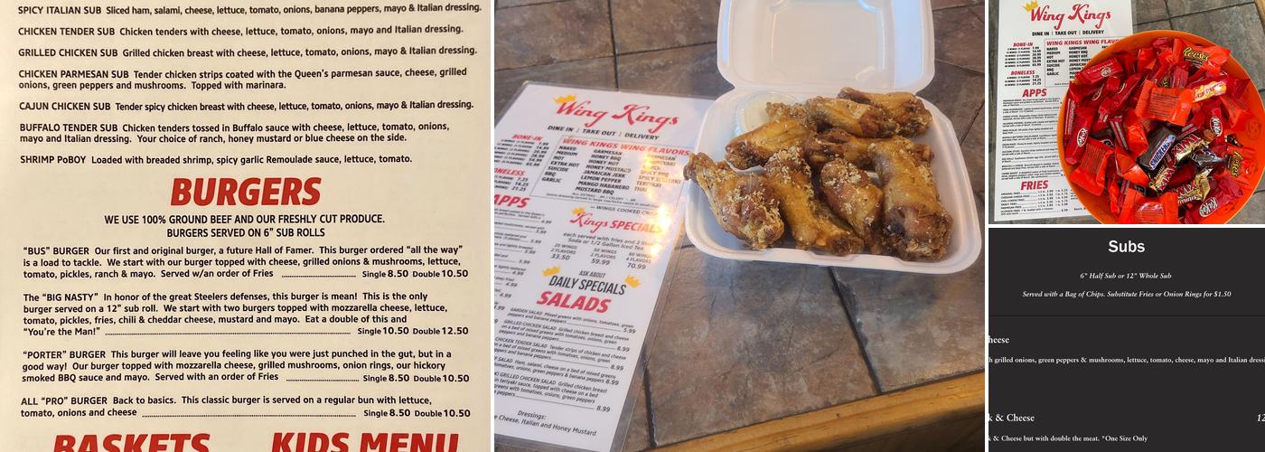 Wing Kings Menu