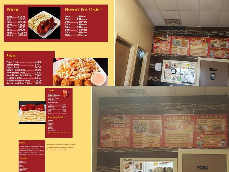 Wing Snack Express Menu