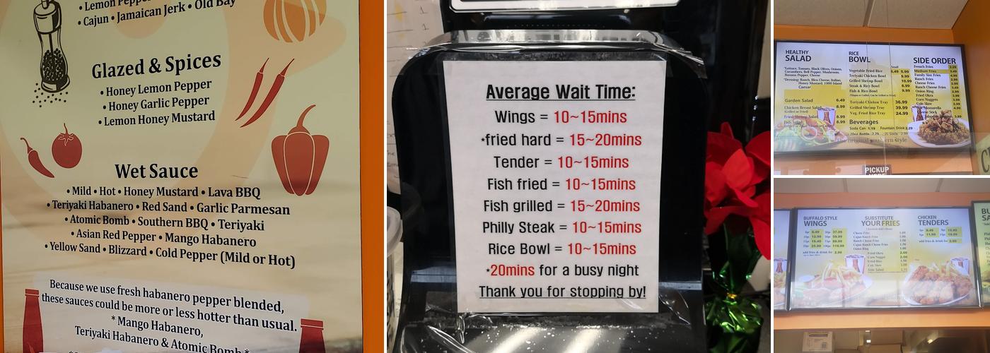 Wing Spot Menu