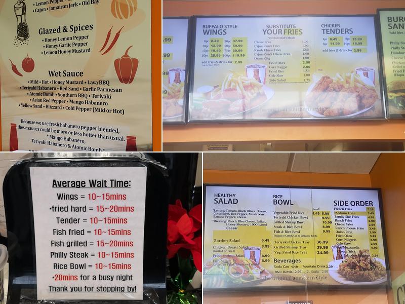 Wing Spot Menu