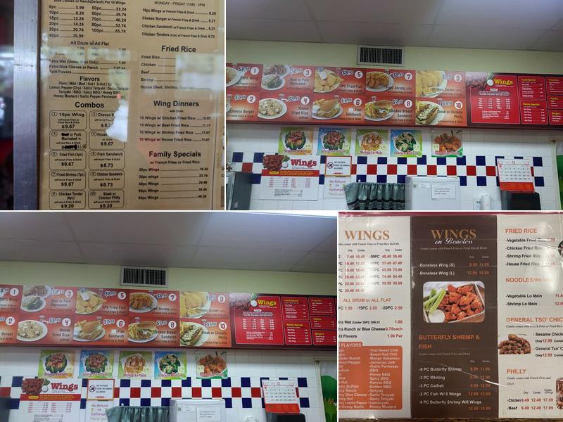 Wing Xpress Menu