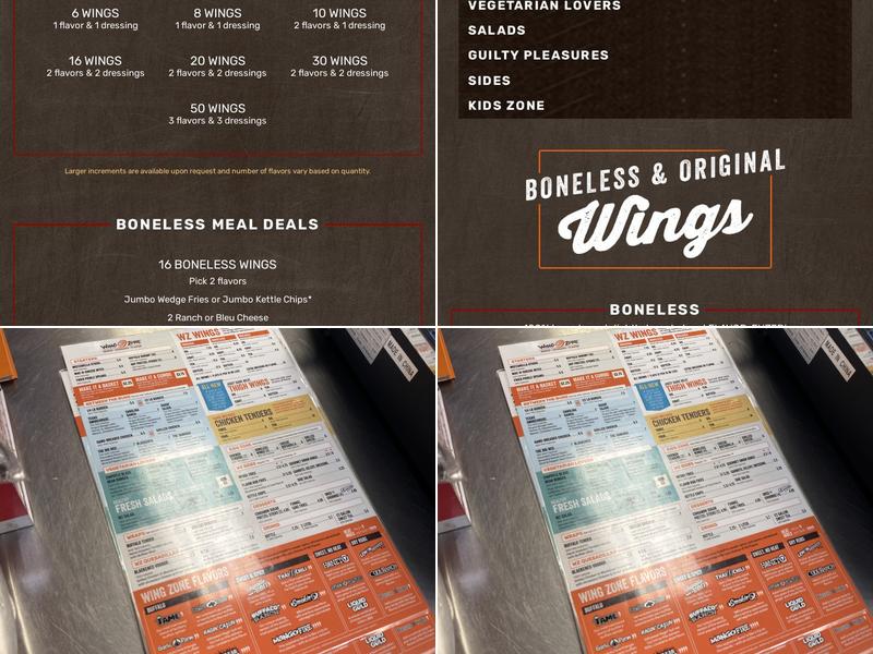 Wing Zone Menu