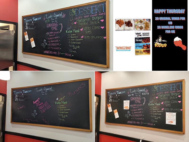 Wing Zone Menu