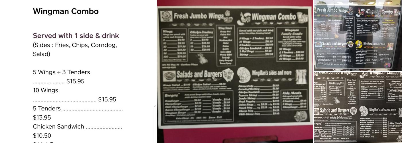 Wingman Menu