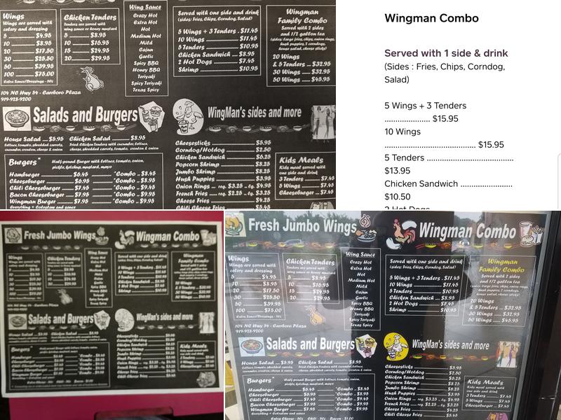 Wingman Menu