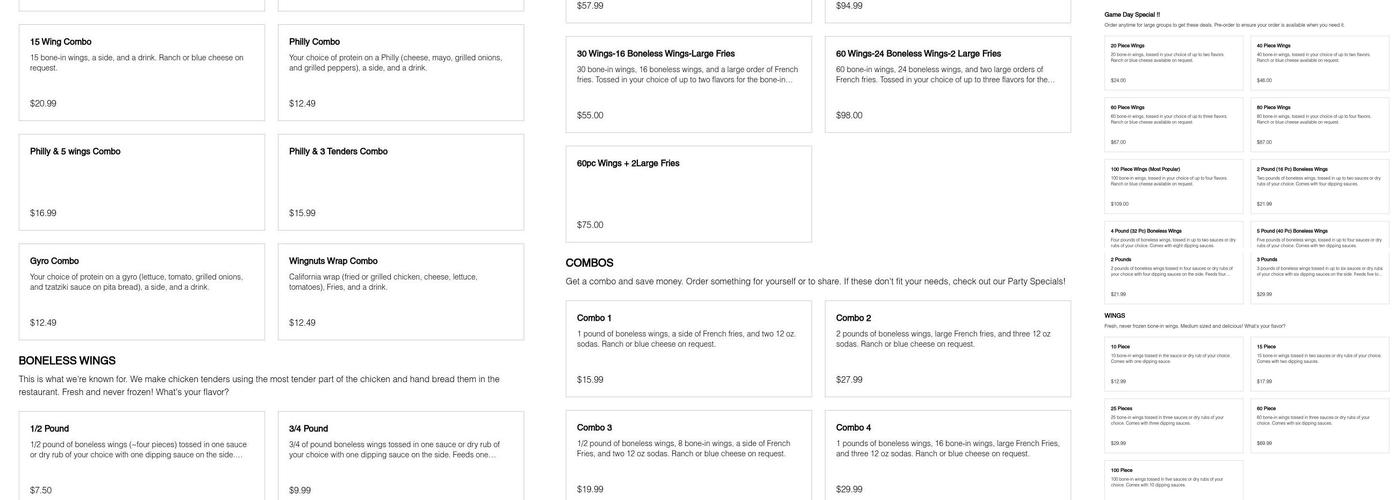 Wingnuts Menu