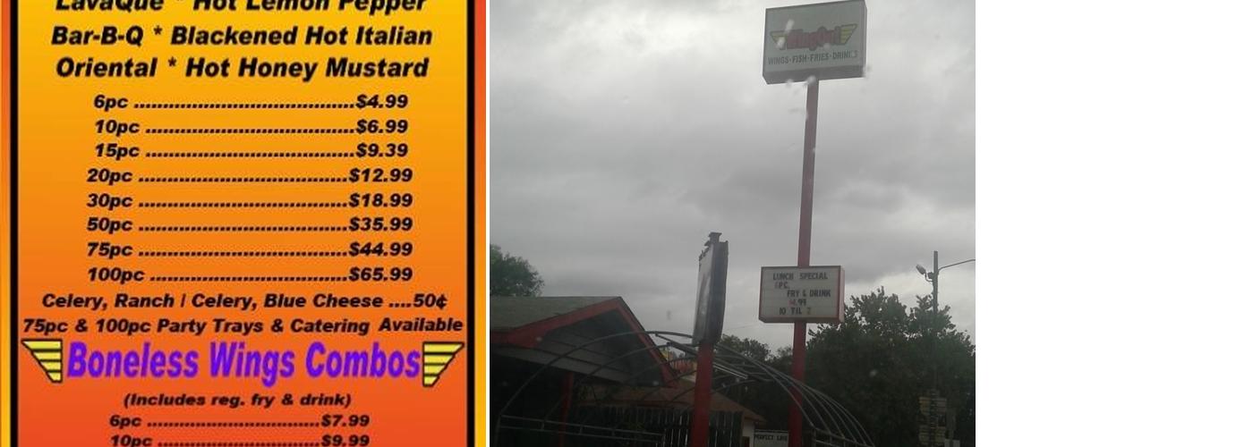 WingOut Express Menu