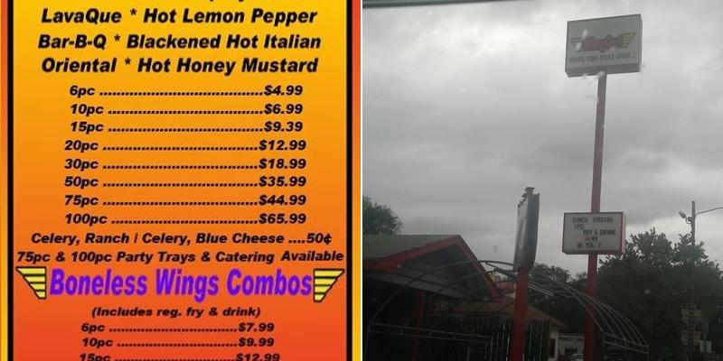 WingOut Express Menu