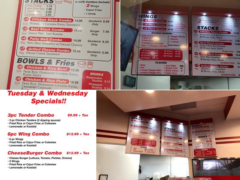 Wings 2 Go Menu