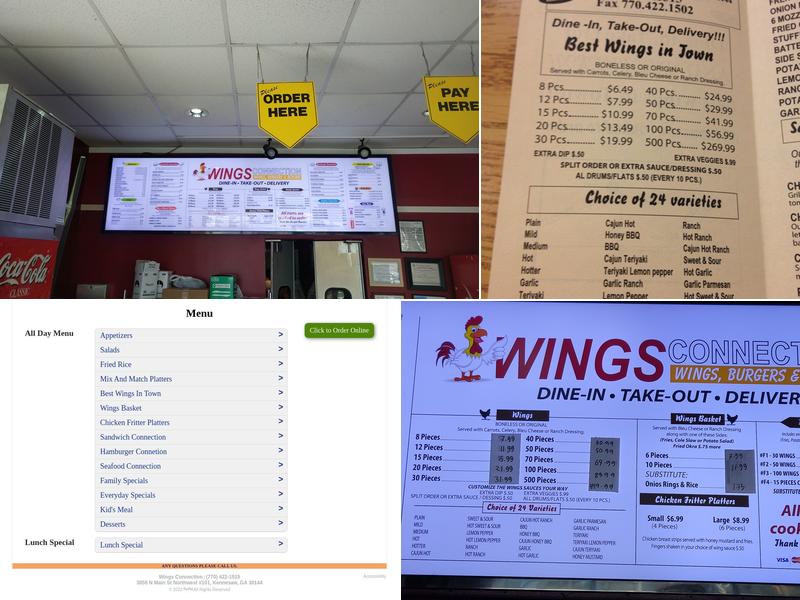 Wings Connection Menu