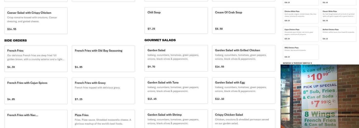 Wings Things N More Menu