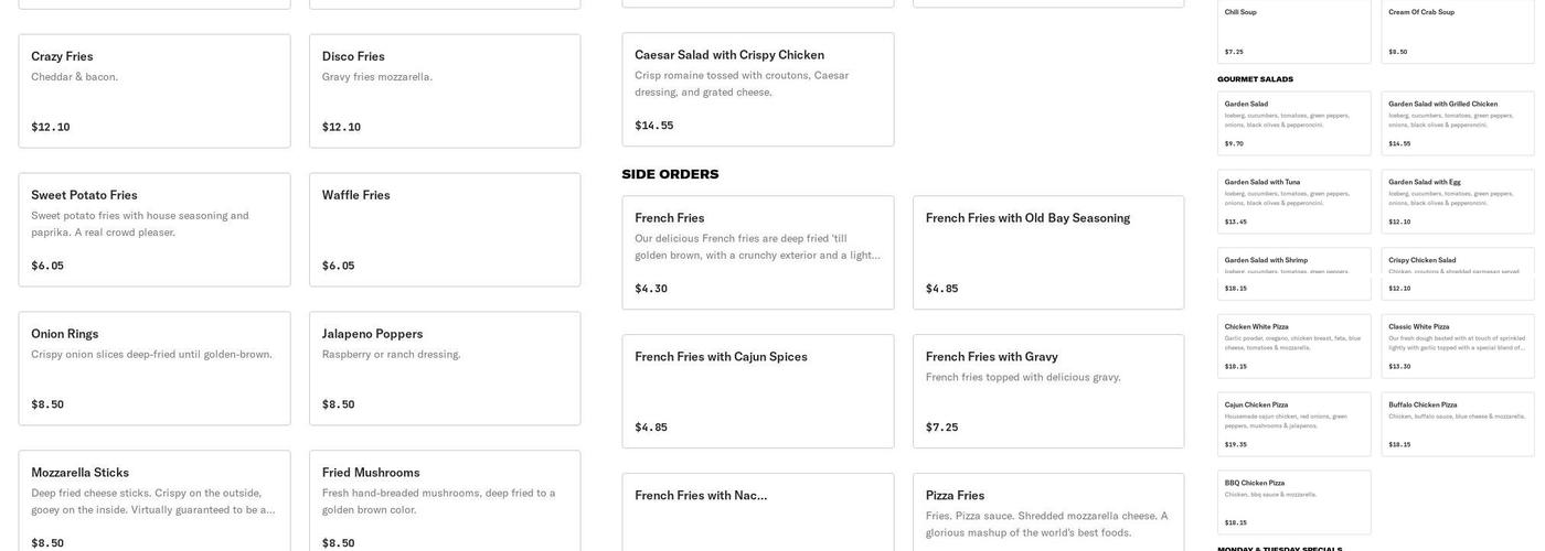 Wings Things N More Menu