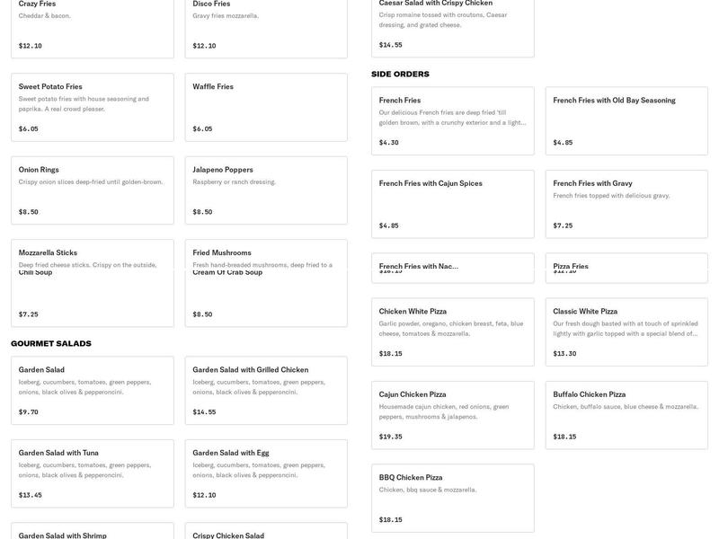 Wings Things N More Menu