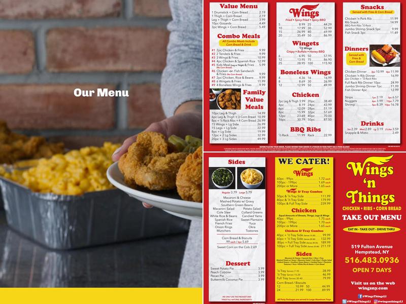 Wings n' Things Menu