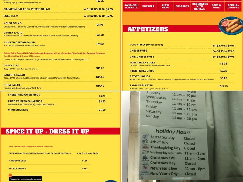 Wings 'n Things Menu