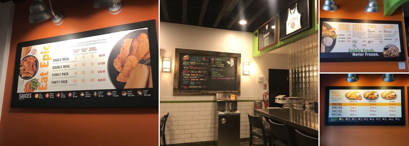 Epic Wings Menu