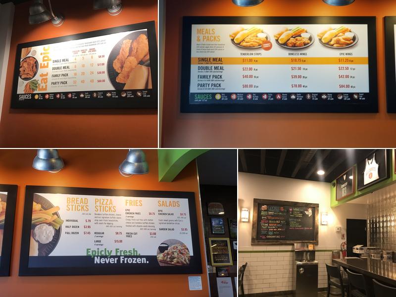 Epic Wings Menu
