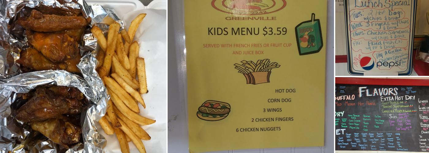 WINGS ON THE RUN Menu