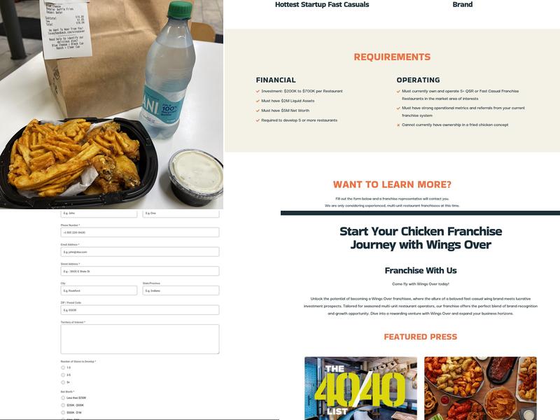 Wings Over Boston Menu