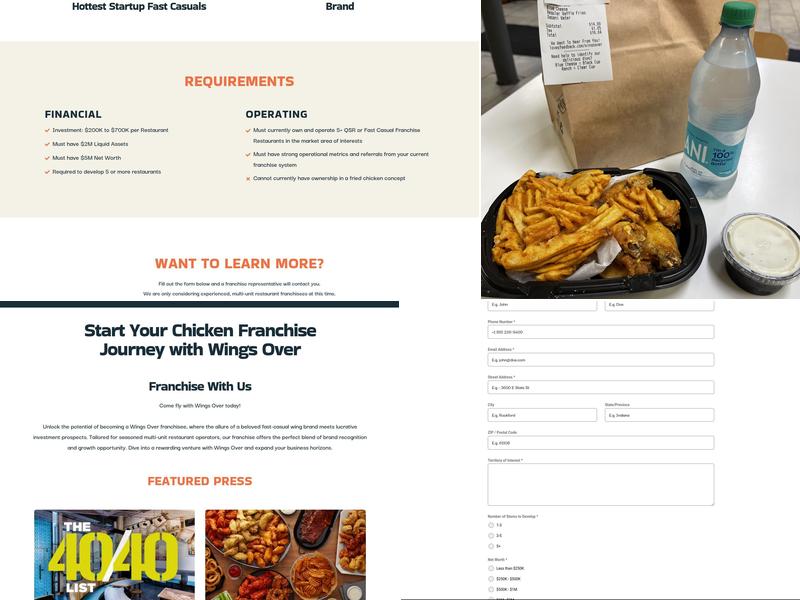 Wings Over Boston Menu
