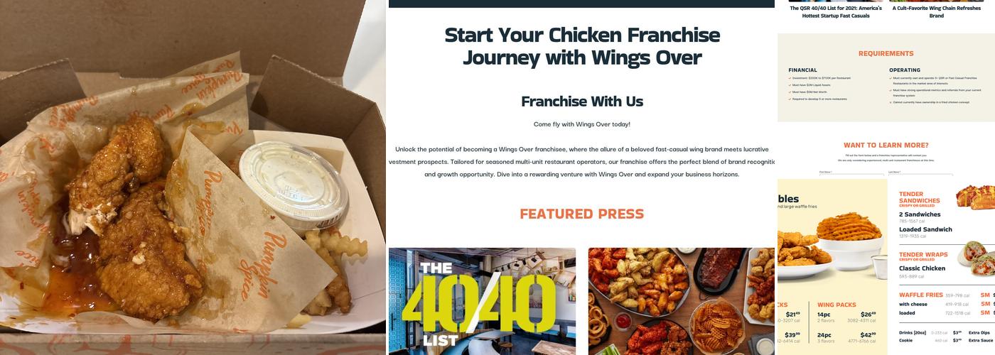 Wings Over Lowell Menu