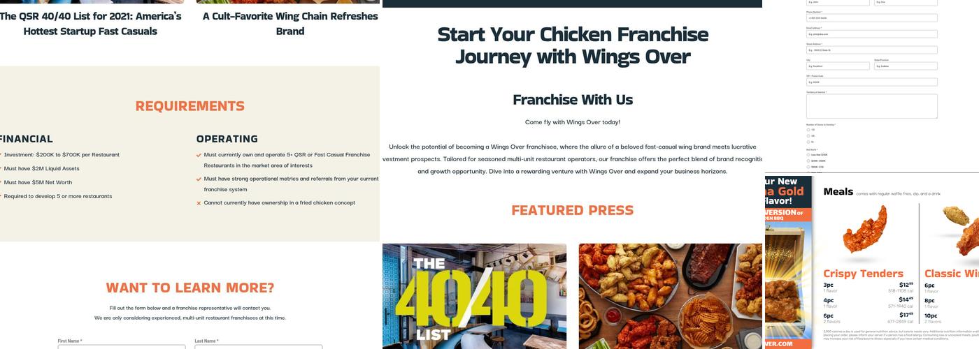 Wings Over Somerville Menu