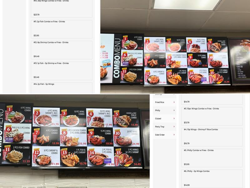 Wings & Philly Menu