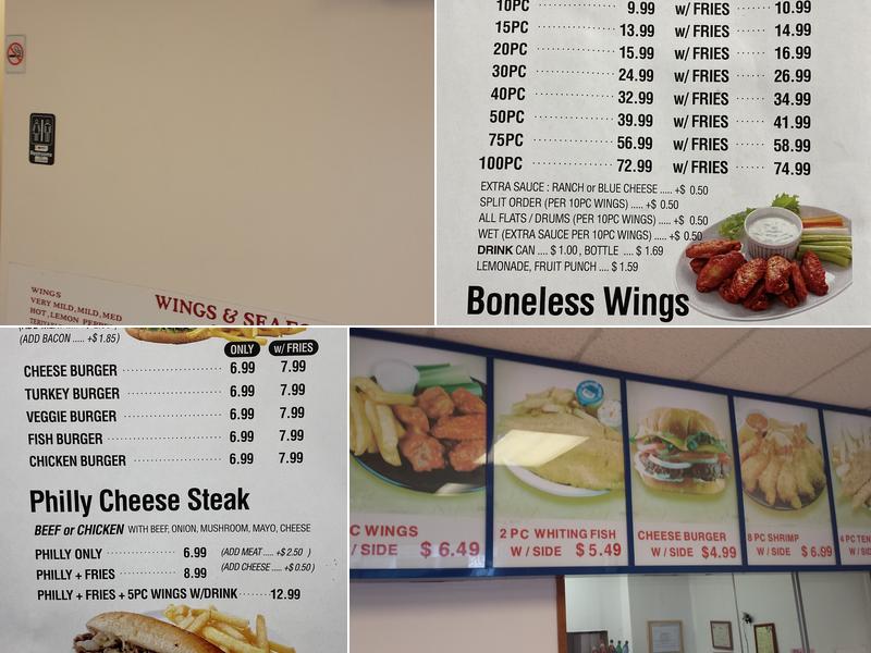 Wings & Seafood Menu