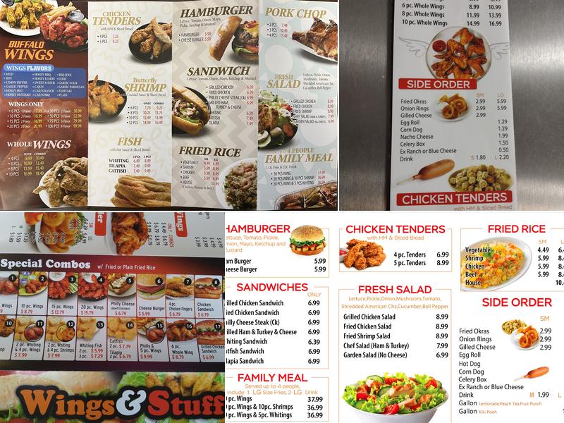 Wings & Stuff Menu
