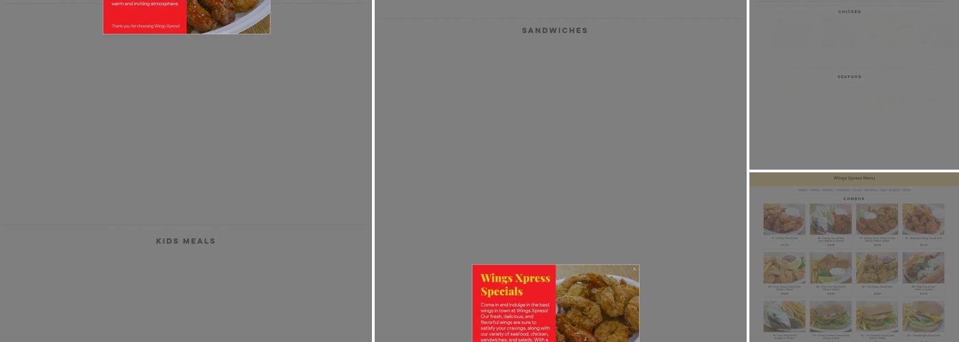 Wings Xpress Menu