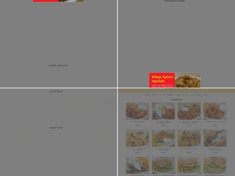 Wings Xpress Menu