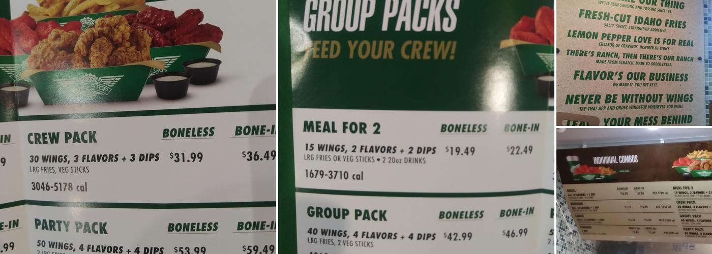 Wingstop Menu