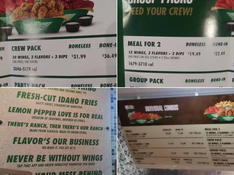 Wingstop Menu