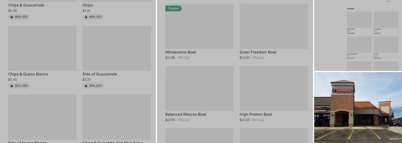 Chipotle Mexican Grill Menu