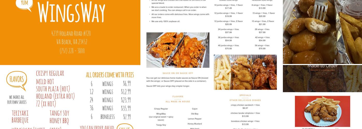 WingsWay Menu