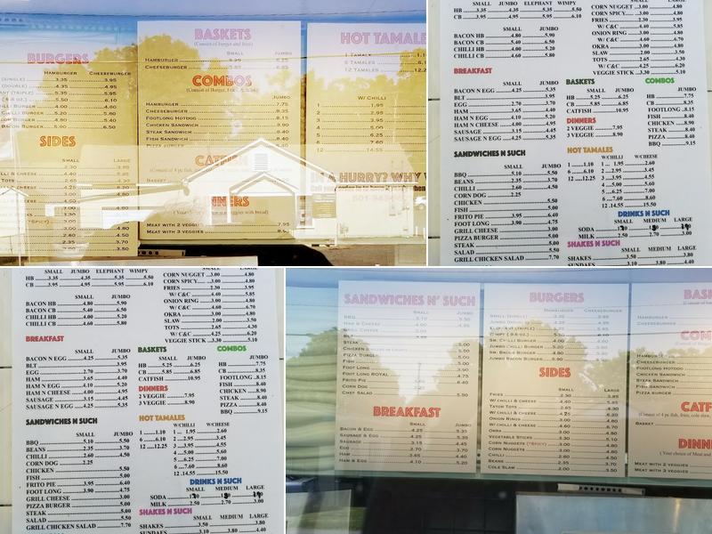 Wink's Dairy Bar Menu