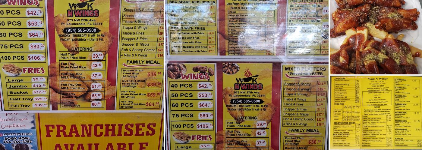Wok n Wings Menu