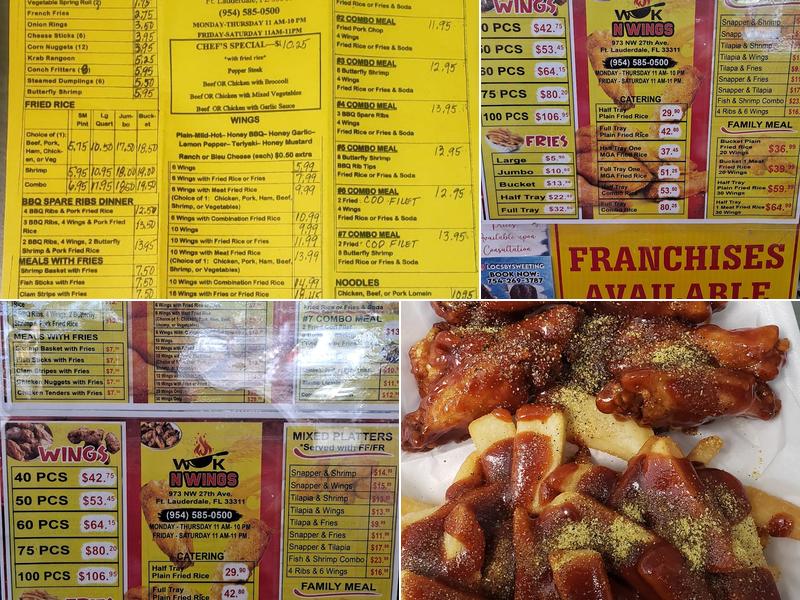 Wok n Wings Menu