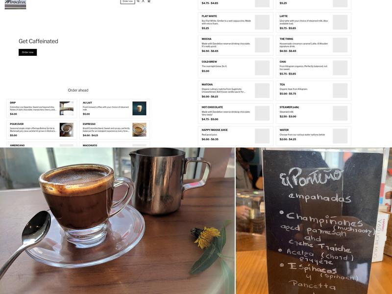 Wooden Coffeehouse Menu